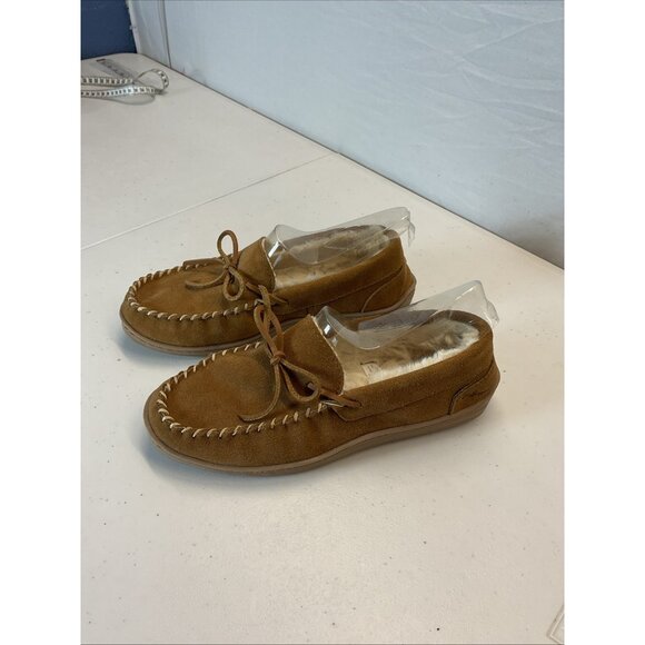 My Slippers  All Season Womens Leather Moccasin Slippers Size 8 Worn Once - Picture 3 of 11
